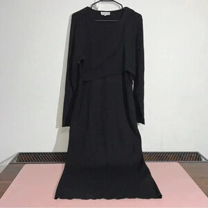 Gibson Latimer Beautiful/ Sexy Womens Black Long Ribbed Dress Plus Size XXL